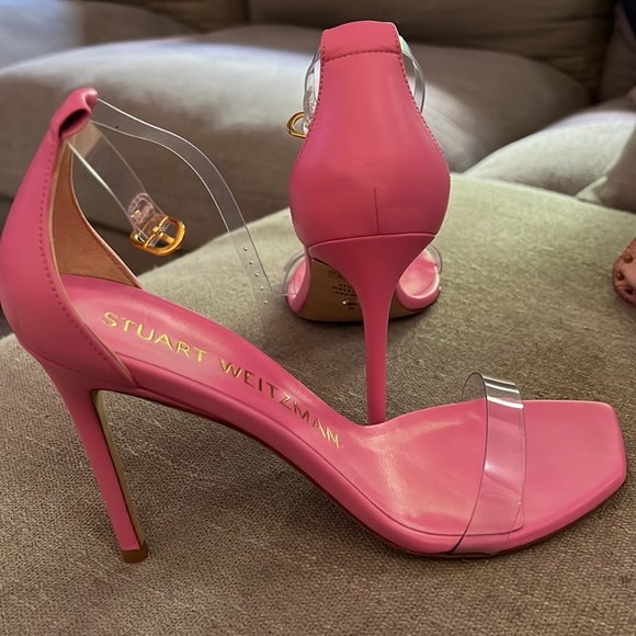 Stuart Weitzman Nudistcurve Ankle Strap 100 in India Pink 8 NIB - Picture 4 of 10